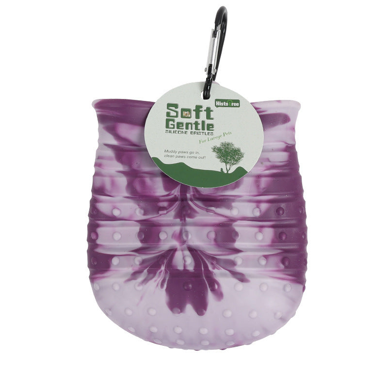 Portable 2-in-1 Dog Paw Cleaner Cup: Soft Brush for Easy Paw Cleaning