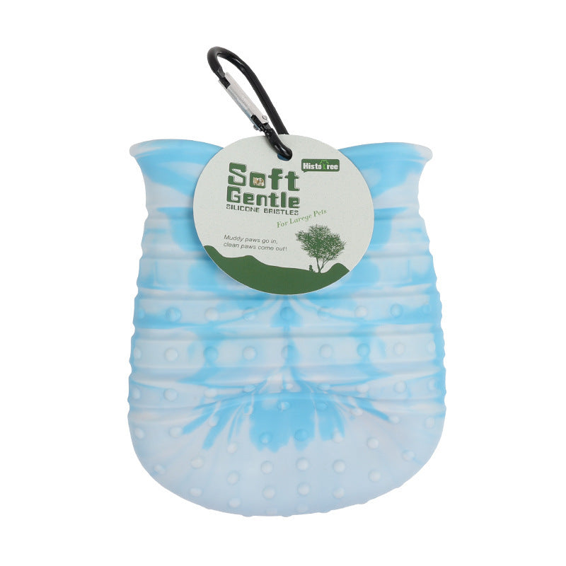 Portable 2-in-1 Dog Paw Cleaner Cup: Soft Brush for Easy Paw Cleaning