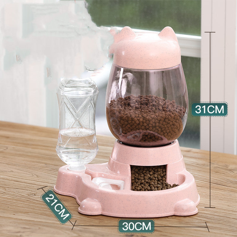 Automatic Pet Feeder with Water Basin