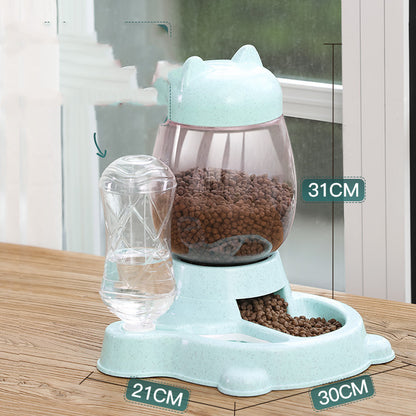 Automatic Pet Feeder with Water Basin