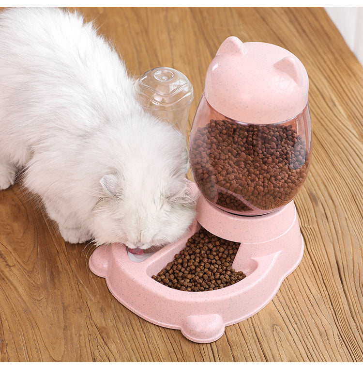 Automatic Pet Feeder with Water Basin