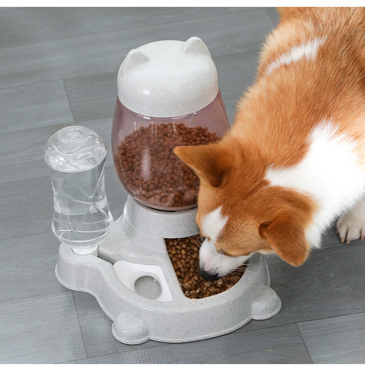 Automatic Pet Feeder with Water Basin