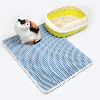 Pet Cat Litter Mat Pet Supplies EVA Double Cat Litter Mat